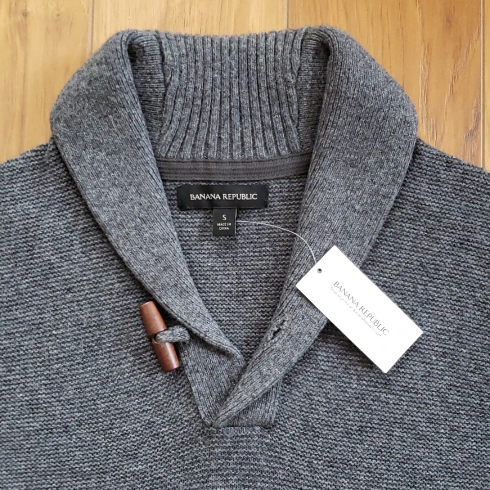 Banana Republic Shawl Collar Sweater - Picture 2 of 8